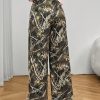 Women's Fashionable Camouflage Print Wide Leg Pants