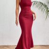 Women's Solid Color Mermaid Style Cami Dress