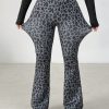 Women's Leopard Print Slim Flared Pants