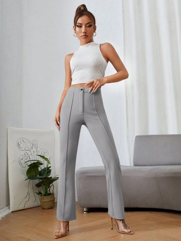 Solid Color High Waist Pants