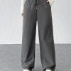 Women Causal Solid Loose Fit Wide Leg Baggy Pants