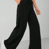 Women's Solid Color Wide Leg Trousers With Insert Pockets