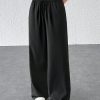 Drawstring Waist Long Pants With Pockets, Loose Pant