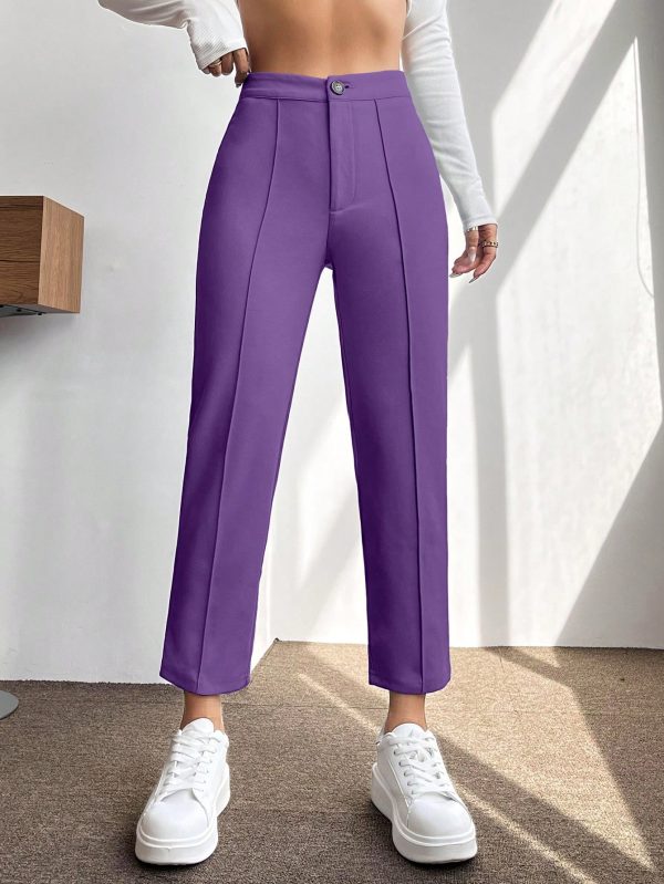 High Waist Seam Detail Pants