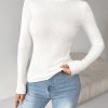 3pcs Turtle Neck Ribbed Knit Sweater