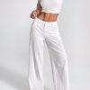 Casual Solid Color Loose Low Waist Wide-Leg Pants