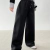 Women's Solid Color Drawstring Waist Wide Leg Loose Casual Sweatpants