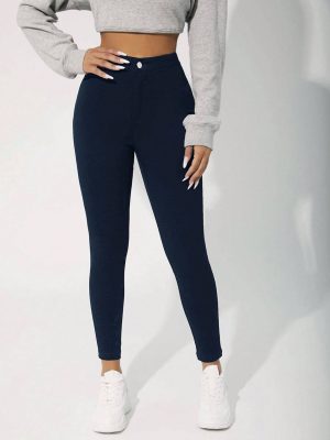 Women's Solid Color Skinny Casual Pants