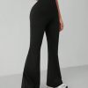 Solid Skinny Flare Leg Pants