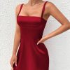 Ladies' Solid Color Spaghetti Strap Dress