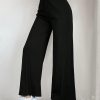 Solid Wide Leg Dress Pants