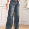 Casual Washed Straight Leg Jeans