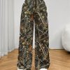Women's Fashionable Camouflage Print Wide Leg Pants
