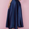 High Waist Solid Flared Party Women Skirt