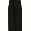 Women's Solid Color Front Tie Pocket Simple Casual Pants