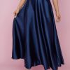 High Waist Solid Flared Party Women Skirt