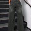 Women's Simple Everyday Cat Whisker Design Jeans