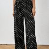 Women's Daily Casual Ruffled Edge All-Over Polka Dot Print Pants