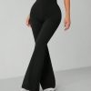 Solid Skinny Flare Leg Pants