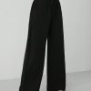 Women's Solid Color Wide Leg Trousers With Insert Pockets
