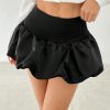 Ladies' Solid Color High Waist Ruffle Mini Skirt