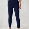 Solid Color Tapered Spring Women Pants